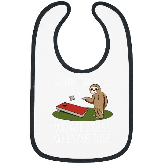 Sloth Pet Cornhole Team We Will Toss When We Toss Cornhole 11 Bibs
