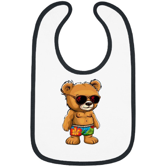 Bear Pet Awesome Teddy Bear swim trunks Costume Bibs