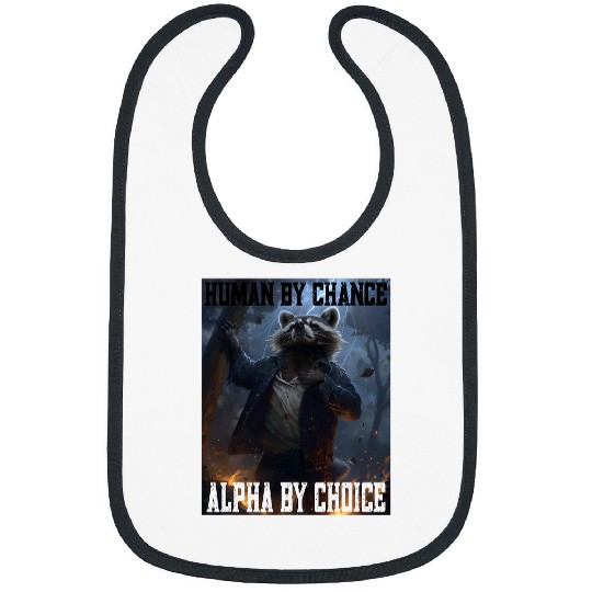 Raccoon Pet Cringe Alpha Animal Raccoon Cringy Funny Cringey Bibs