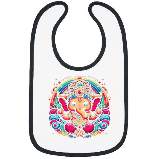 Elephant Pet Kid Ganesh Symbol Yoga Hindu Elephant God Ganesha Puja 2 Bibs