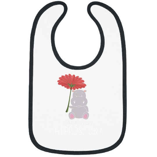 Hippo Pet I Just Really Like Hippos Ok Hippo With Daisy Flower Bibs