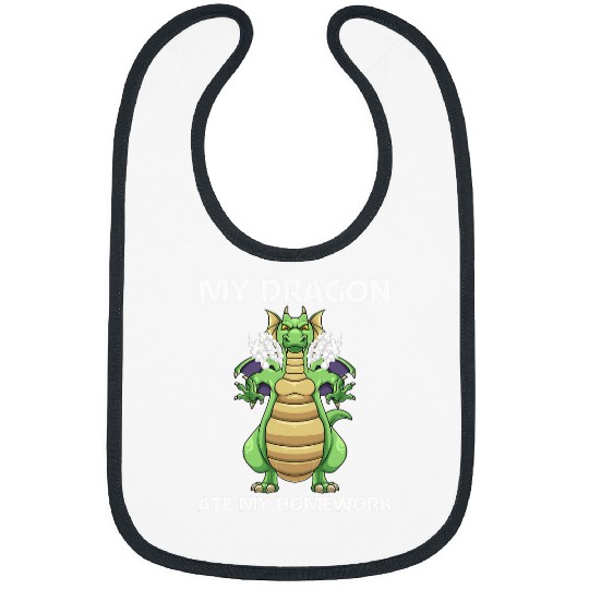 Dragon Pet Art For Kids Boys Mythical Creature Dragon Lover Bibs