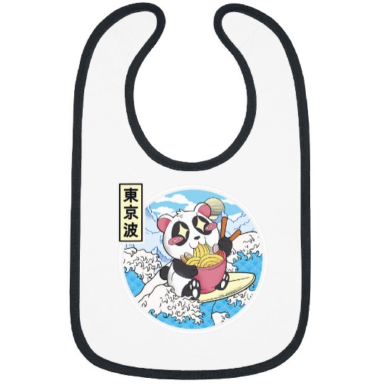 Panda Pet Ramen Japanese Wave Vaporwave Anime Kawaii Manga Bibs