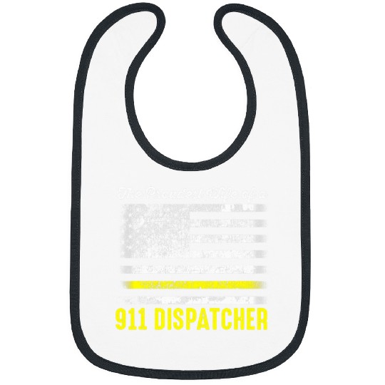 911 Dispatcher Wife US Flag America USA Policeman Police Bibs