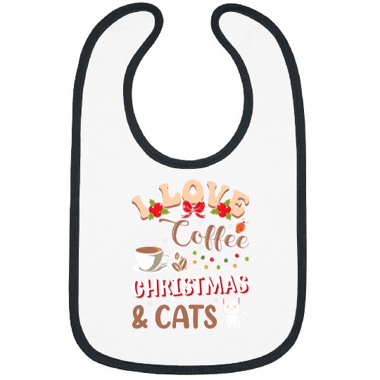 Coffee Fun winter santa clothing Christmas Coffee cat family Bibs