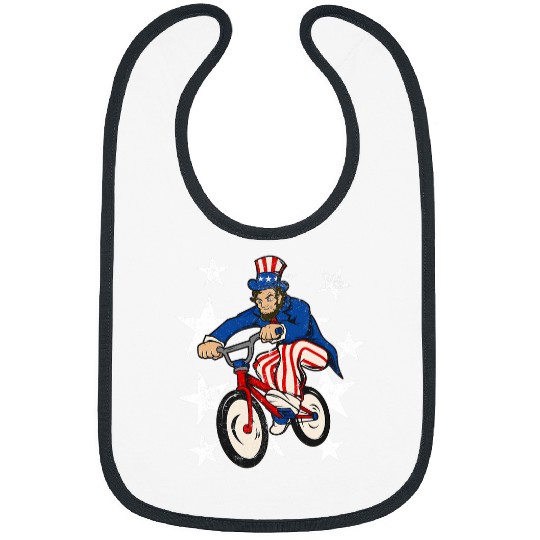 Abraham Lincoln BMX Biker Funny 4th of July BMX Bike Bibs