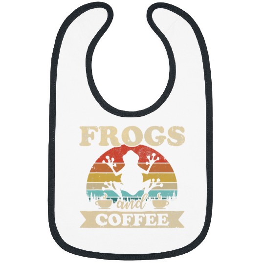 Coffee Fun vintages Frogs Coffee Funny Frog Lovers Bibs