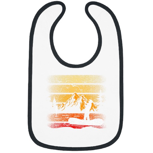 Fisherman Sunset Catching Fish Funny Fishing Outdoor Retro Bibs