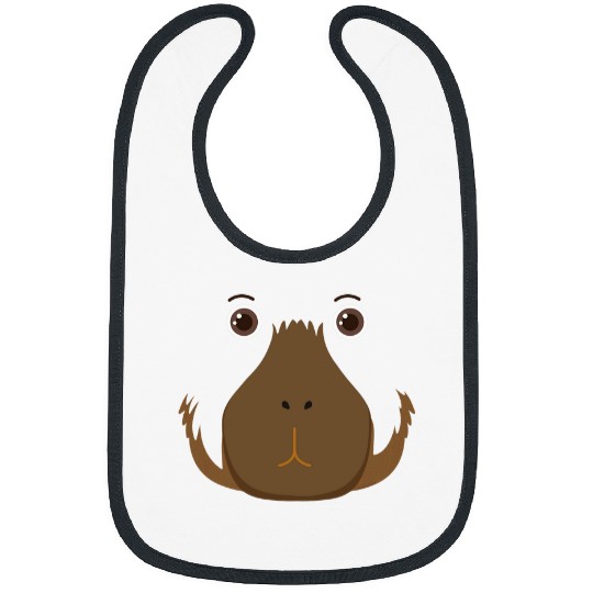 capybaras Pet Face Funny Cute Brown capybaras Costume for Family Bibs