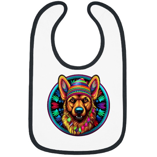 German Shepherd Funny Dog Cinco de Mayo Party Animal Fiesta 1 Bibs