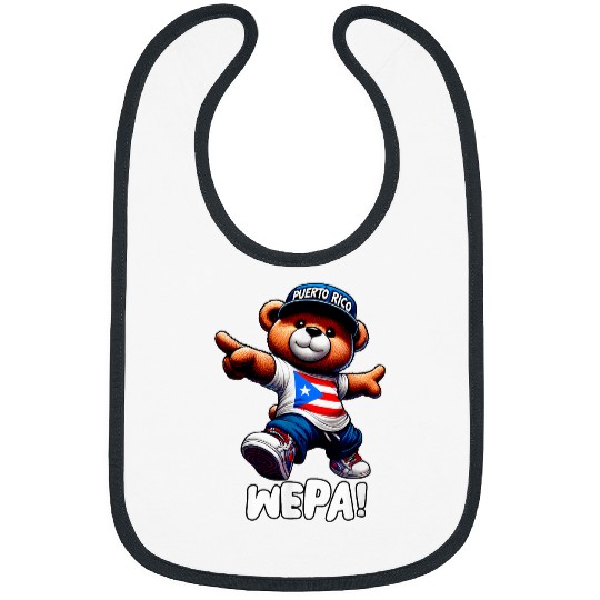 Bear Pet WEPA Teddy Bear Puerto Rico Flag Boricua Puerto Rican Bibs