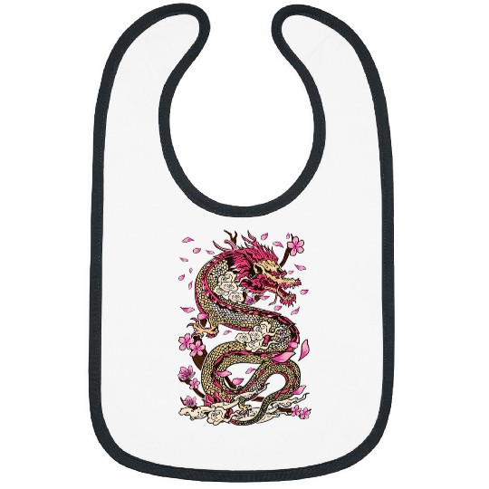 Dragon Pet Japanese Mythology Sakura Japanese Dragon Bibs