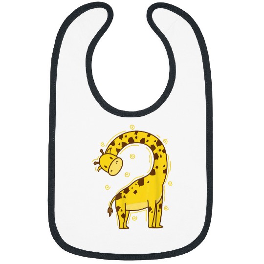 Giraffe Pet with crooked neck Zoo Animal Park Bibs