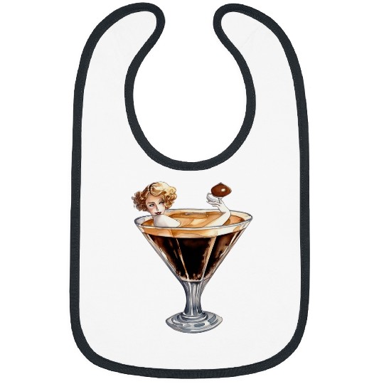 Coffee Fun vintages Espresso Martini Coffee Lover Design Cold Cocktail Bibs