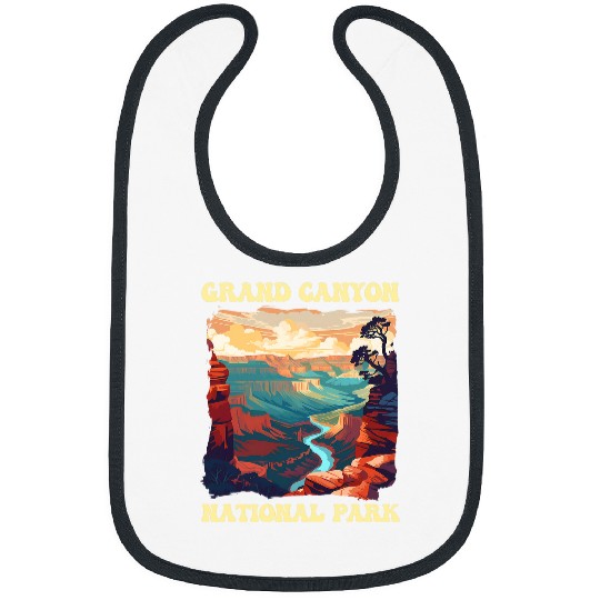 Grand Canyon Adventure Hiking Nature Lover Print 3 Bibs