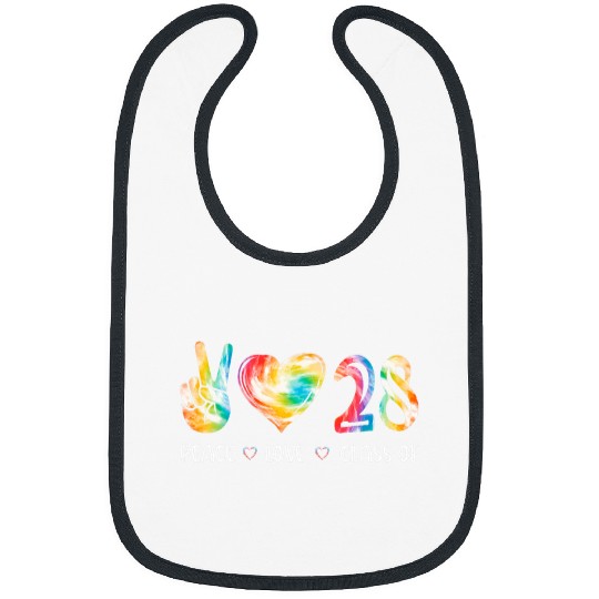 Peace Love Class Of 2028 Senior 2028 Back To School Teacher Bibs