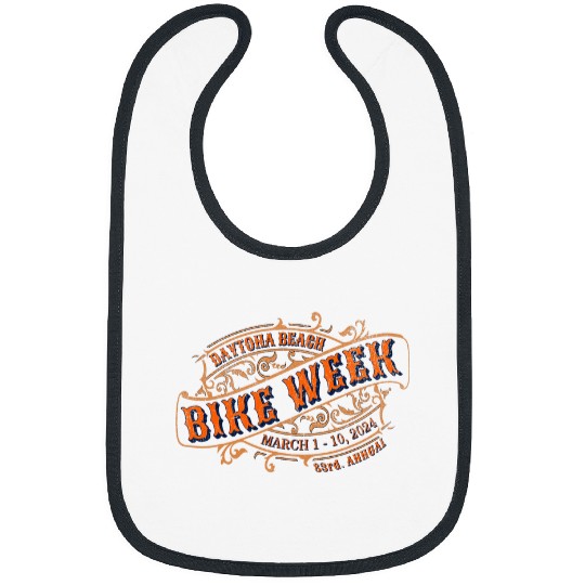 2024 DAYTONA BEACH BIKE WEEK vintages LOGO ART ON FRONT Bibs