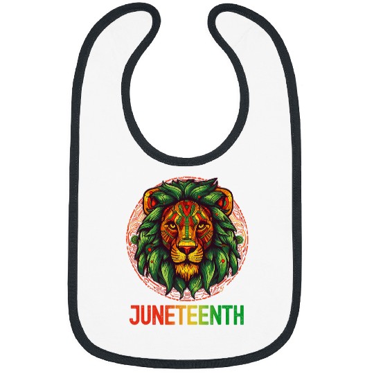 Lion Pet Juneteenth Men Cool Black History African Flag Bibs