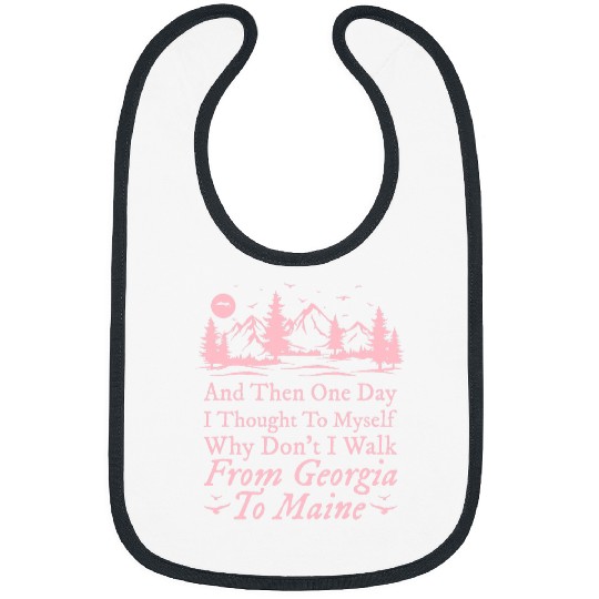 Appalachian Trail AT States Checkmark List Hiking Hiker Pink Bibs