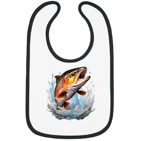 fishing trout rainbow brook fisherman freshwater angler fish 4 Bibs