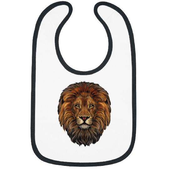 Lion Pet head realistic for lovers of lions King African Animal Bibs