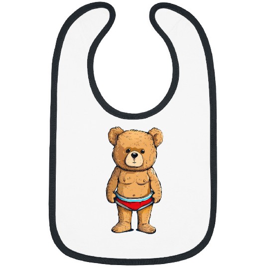 Bear Pet Funny swim Trunks with this Teddy Bear Outfit Bibs