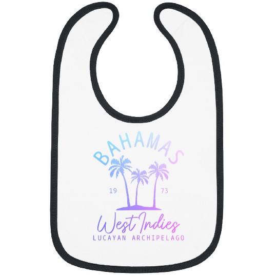 Bahamas 1973 West Indies Nassau Palm Trees Beach Surf Surfer 1 Bibs