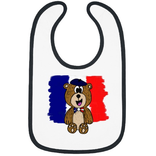 Bear Pet Bastille Day Happy 14th July Bear French Flag Bibs
