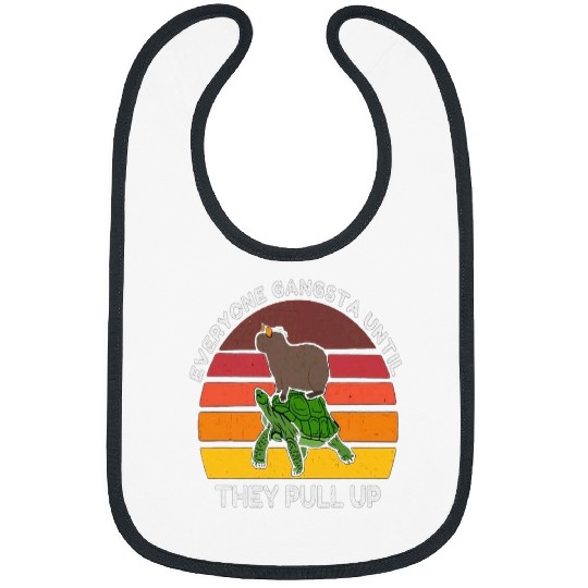 capybaras Pet ok i pull up meme capybaras on turtle capybaras men kids Bibs