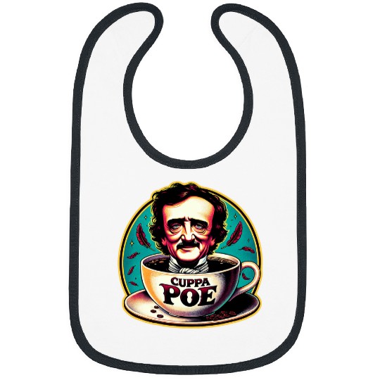 Coffee Fun Edgar Allan Poe Cuppa Poe for Coffee and Tea Lovers 1 Bibs