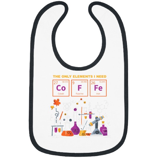 Coffee Fun Science Chemistry Periodic Table Elements Coffee Geek Bibs