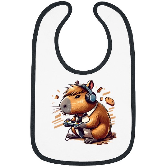 capybaras Pet Ra Funny capybaras Rodent Video Games Love Bibs