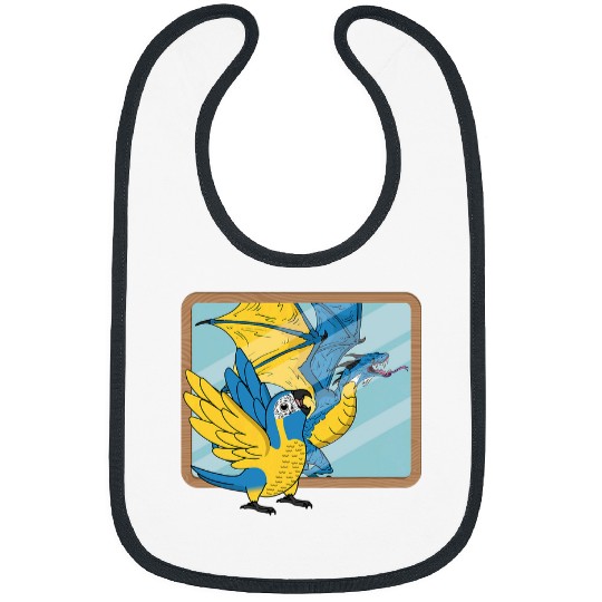 Dragon Pet Parrot Dragon Reflection I Bluethroated Macaw Bibs
