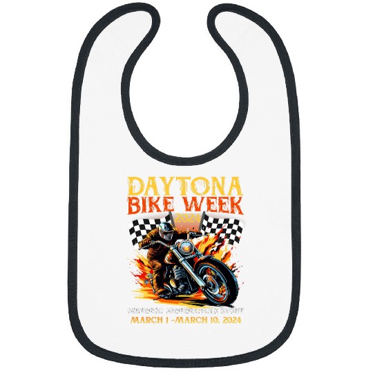 2024 DAYTONA BEACH BIKE WEEK CHECKERED FLAG DESIGN Bibs