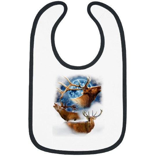 Funny Elk Hunting s Elk s Elk Howling at the Moon Bibs