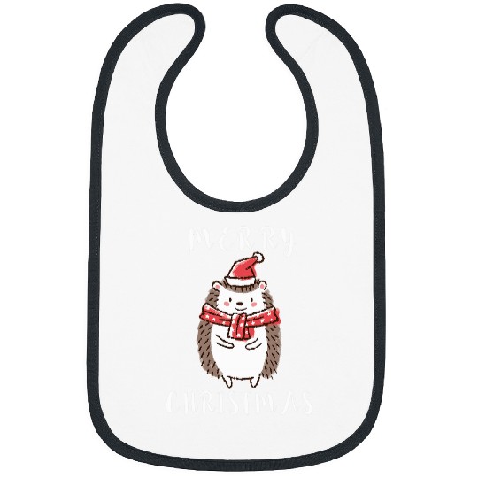 Hedgehog Pet Santa Hat Spiked Animal Merry Christmas Xmas Bibs