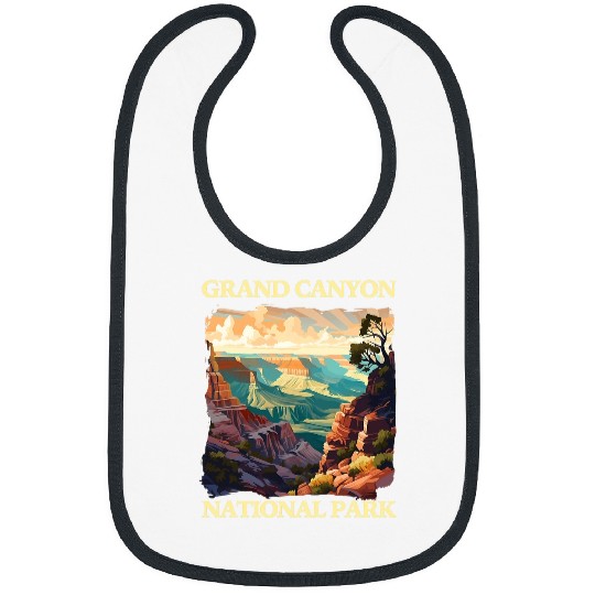 Grand Canyon Adventure Hiking Nature Lover Print Bibs