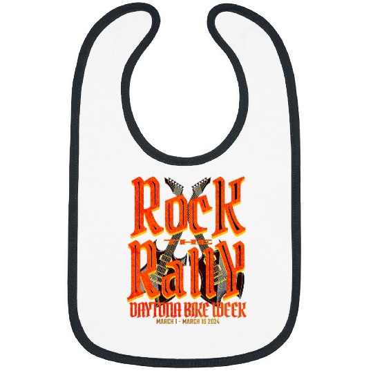 2024 DAYTONA BEACH BIKE WEEK ROCK THE RALLY ART ON FRONT Bibs