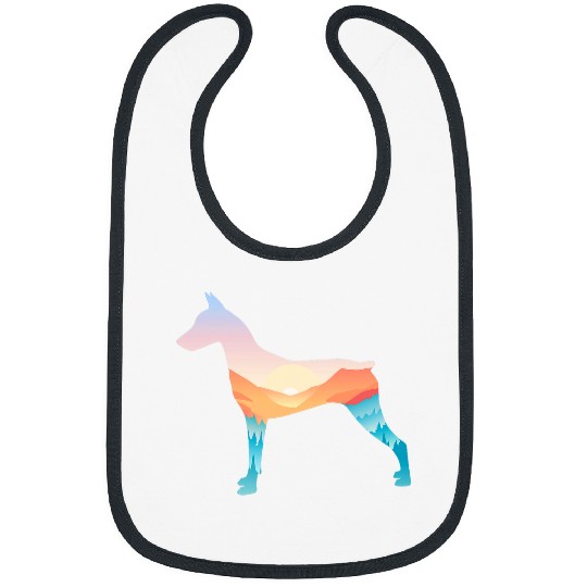 German Pinscher Nature Hiking Dog Sunrise Adventure Bibs