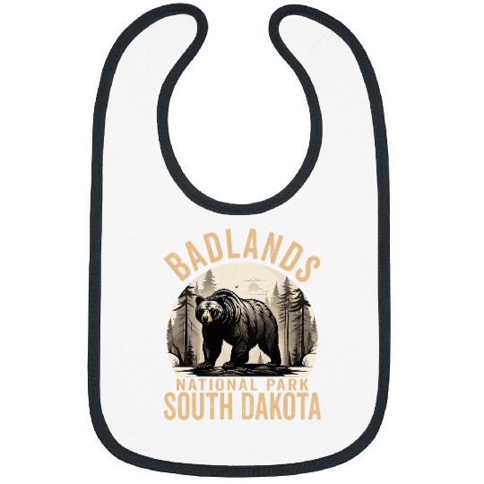 Badlands National Park Retro vintages South Dakota Mom Bear Bibs