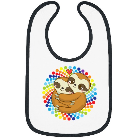 Sloth Pet Couples Gift Wedding Anniversary Valentines LGBTQ Bibs