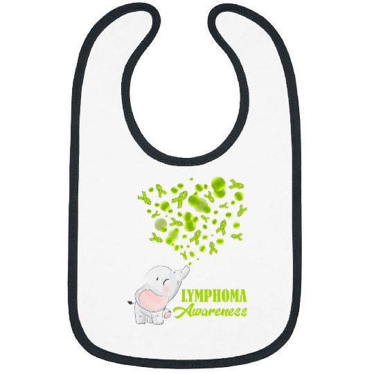 Elephant Pet Lime Green Balloons Lymphoma Awareness Month Bibs