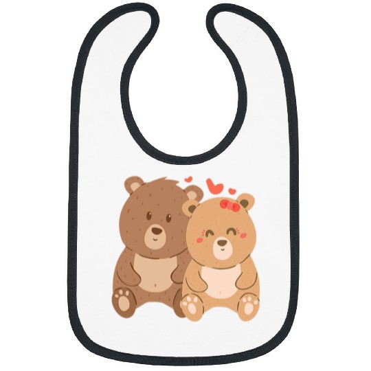 Bear Pet BEAR Wedding Anniversary Engagement Party Him Her Couples Bibs