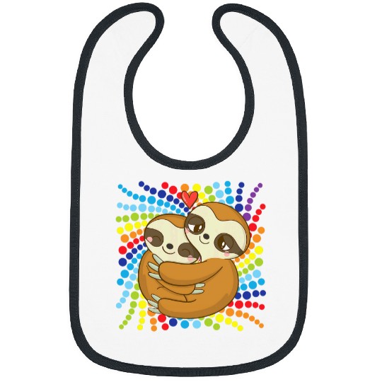 Sloth Pet Couples Gift Wedding Anniversary Valentines LGBTQ 1 Bibs