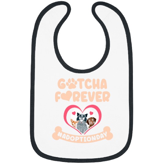 Gotcha Forever Adoption Day Dog Rescue Foster Dog Lover Gift Bibs