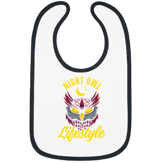 Owl Pet Night Owl Cute Bird Lover Owner Cool Owl Eagle Art Bibs