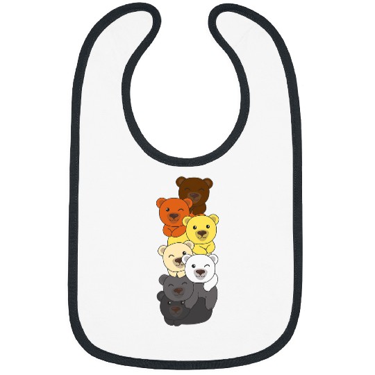Bear Pet Bear Brotherhood Flag Pile Pride LGBTQ Bear cute bear Bibs