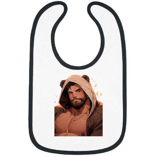 Bear Pet Gay Muscle Daddy Bear Art Pride Bear Brotherhood LGBTQ 2 Bibs