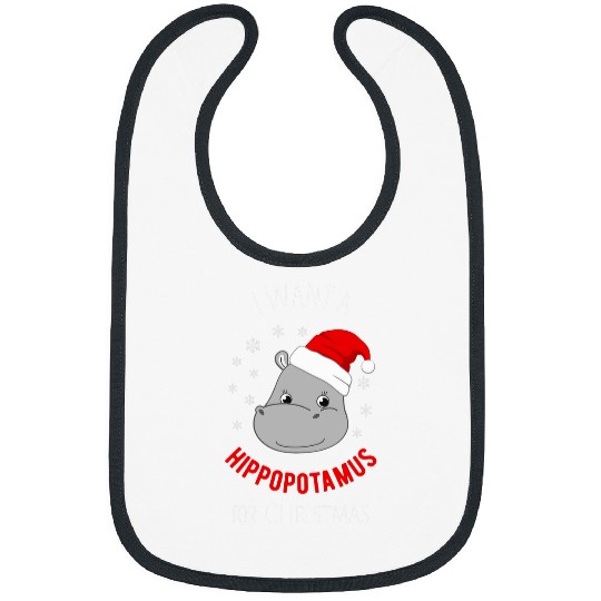 Hippo Pet I Want A Hippopotamus For Christmas xmass Hippo Holidays 1 Bibs