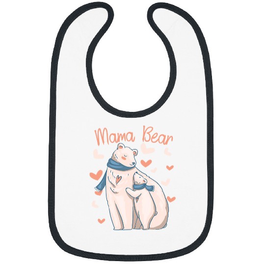 Bear Pet Mama Bear Mom Mothers Day Womens Pregnancy Polar Bear Child Bibs